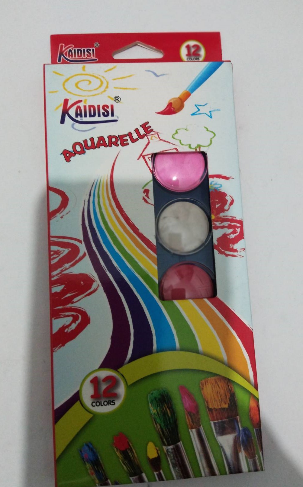 آبرنگ 12 رنگ kaidisi